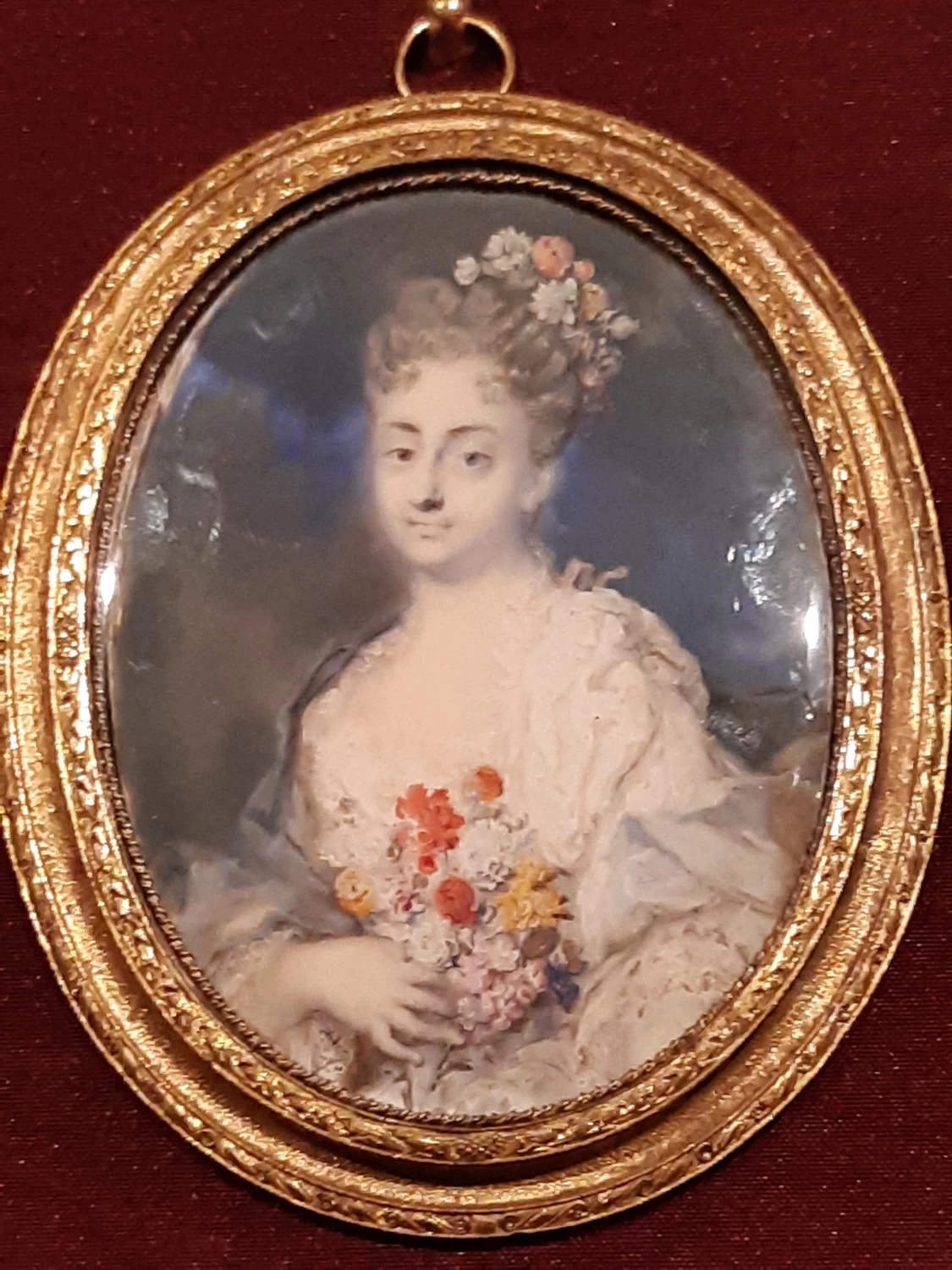 Ritratto di donna con fiori - Ca' Rezzonico, Venezia, miniatura